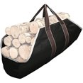 thumbnail image 1 of Sac à Bûches en Toile 1 Pce Sac de Rangement pour Bois de Chauffage Grande Capacité Porte-Bûches Extérieur en Bois Ciré avec Poignées Sac de Transport en Bois Solide, 1 of 5