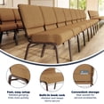 thumbnail image 4 of Flash Furniture 21''W Church Chair in Caramel Fabric with Cup Book Rack - Copper Vein Frame, 4 of 13