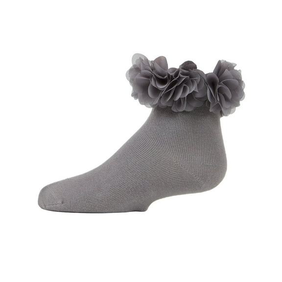 MeMoi Floral Halo Anklet Socks | Cute Socks for Girls by MeMoi 10 / Gray
