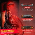 thumbnail image 2 of Bike Turn Signals Light Smart Remotable Bike Tail Light Bike Horn Rear Light for Road Bike Folding Bike Scooter, 2 of 7