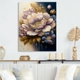 thumbnail image 2 of Designart Purple And Blue Watercolor Flowers IV Canvas Wall Art, 2 of 5