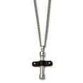 thumbnail image 1 of White Stainless Steel necklace with pendant Men's 22 in 23.6 mm, 1 of 3