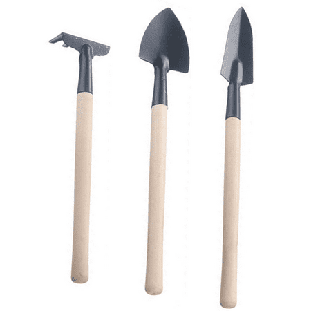 Portable Gardening Bonsai Tools Set  3 Pieces Non-Slip Wood Handle Gardening Tools for Bonsai  Flowers and Succulents  etc.