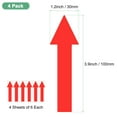 thumbnail image 3 of Uxcell Paquete de 4 Etiquetas Adhesivas Flecha Impermeables de 4 x 1 pulgadas para Marcado de Paredes/Señal de Tráfico [Rojo], 3 of 6