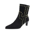 thumbnail image 2 of Bnwani Women Boots Winter Fashion Pointed Toe Low-Heel Ankle Comfortable Casual Solid Boot Black Size 5.5, 2 of 8