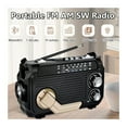 thumbnail image 4 of Portable High Sensitivity FM AM SW Radio Solar Charging Emergency Receiver Hand Crank Bluetooth Speaker Music Player AUX ,Handy Bright, 4 of 7