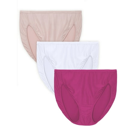 Vanity Fair Radiant Collection Women's Comfort Stretch Hi-Cut Panties, 3 Pack, Sizes S-5XL