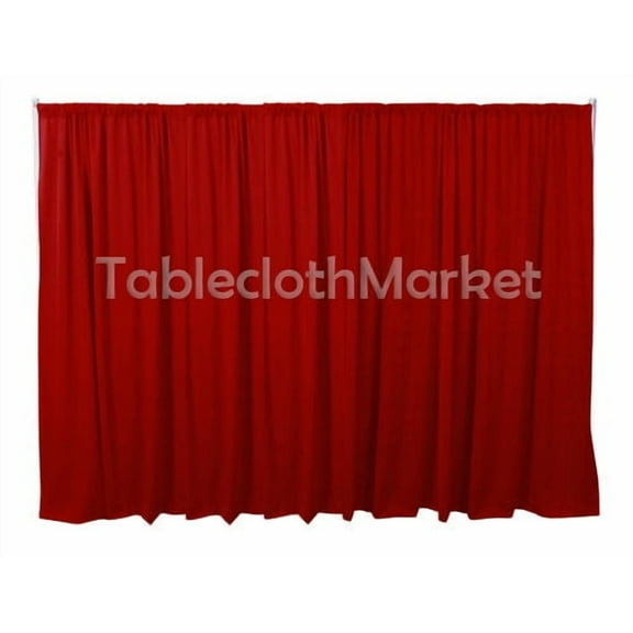 9 x 5 ft Backdrop Background FOR PIPE AND DRAPE DISPLAYS Polyester 24 COLORS", (Color: Red)