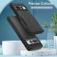 thumbnail image 3 of Case Compatible for Google Pixel 7 Case, Dual-Layer Protective Shockproof Heavy-Duty Bumper Phone Case Cover for Google Pixel 7 Case - Black, 3 of 11