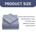 thumbnail image 5 of Luxury Bed Sheets Set - 800 Thread Count 100% Egyptian Cotton Sheets - 4 Piece Sheet Set Fits Mattress Upto 24 Inch Deep Pocket Sateen Weave for Soft Fitted Sheet - Navy Blue Solid King Size, 5 of 9