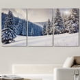 thumbnail image 2 of wall26 Canvas Print Wall Art Set Sunlight Over Snowy Winter Pine Tree Forest Nature Wilderness Photography Realism Chic Relax/Calm Multicolor for Living Room, Bedroom, Office - 16"x24"x3 Pa, 2 of 5