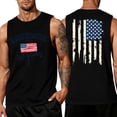 thumbnail image 4 of Men's 250 Years America Tank Tops 4th Of July Independence Day Shirts American Flag Graphic Sleeveless Patriotic Tees We the People Round Neck Cut Off Shirts,Black S, 4 of 4
