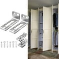 thumbnail image 3 of 1 pack Ensemble de Quincaillerie pour Porte Pliante Kit de Réparation d'Armoire en Acier Inoxydable, 3 of 5