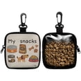 thumbnail image 4 of Dog Training Treat Bag Portable Zipper Pouch for Pet Snacks Leak Proof Easy Clean Polyester Snack Bag with Compartments for Walking(White), 4 of 7