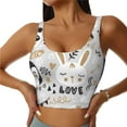 thumbnail image 2 of Picia Funny Animals Series Sports Bra for Women,Padded Strappy Sports Bras Medium Support Yoga Bra with Removable Cups,Running Yoga Bra-, 2 of 9