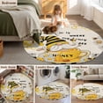 thumbnail image 5 of Round Rugs 3Ft, Yellow Gnomes Round Area Rug Washable Indoor Throw Carpet, Vintage Daisy Honey Plaid Flower Small Non Slip Circle Rug for Bedroom Living Room Home Decor Aesthetic, 5 of 8