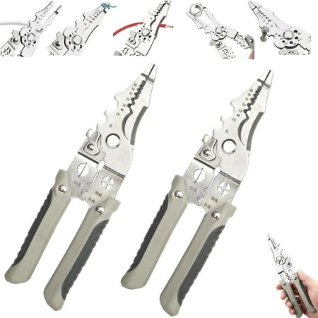 

High-Quality Professional Multifunctional Self-Adjusting Stainless Steel Wire Stripper and Cable Cutter for DIY Projects and Repairs - Easy-to-Use with Precision Work Capability - Ideal C