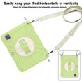 thumbnail image 4 of Kids Case for iPad Air 5th/4th, Shockproof Handle Stand Protective Cover for iPad Pro 11 Inch 2022/2021/2020/2018 & iPad Air 5/4 Case 10.9 Inch 2022 2020 with Pencil Holder & Shoulder Strap,Greenwhite, 4 of 12