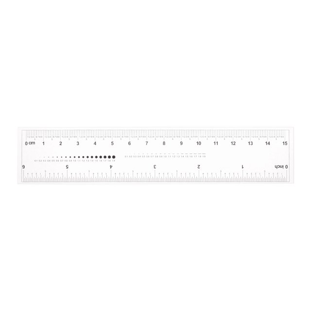Unique Bargains Flexible Ruler 6 Inch 1mm Scale PET Plastic Covered Film Straight Ruler