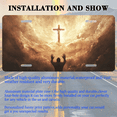 thumbnail image 3 of 1 Pcs License Plate Covers & Frames, Devout Prayer towards a Crucifix in the Clouds For Decorative Front, Aluminum License Plate Covers & Frames Cover For Men Women, 12" X 6", 3 of 7