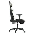 thumbnail image 3 of vidaXL Gaming Chair with Footrest Black and Camouflage Faux Leather, 3 of 8