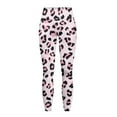 thumbnail image 5 of Renewold Light Pink Leopard Print Leggings for Women with Pockets Ultra Soft Running Pants High Waisted Spandex Graphic Leggings Thick Essential Pants Scrunch Butt Lifting, XXL, 5 of 8