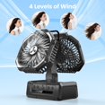 thumbnail image 3 of Ventilador portátil de doble cabezal ONLYNEW con LED, control remoto y batería de 20000 mAh, 3 of 7