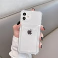 thumbnail image 1 of Funda para iPhone 11, funda transparente para tarjeta para iPhone 11 de 6,1 pulgadas, funda protectora delgada y suave de TPU que absorbe los golpes con tarjetero, 1 of 7