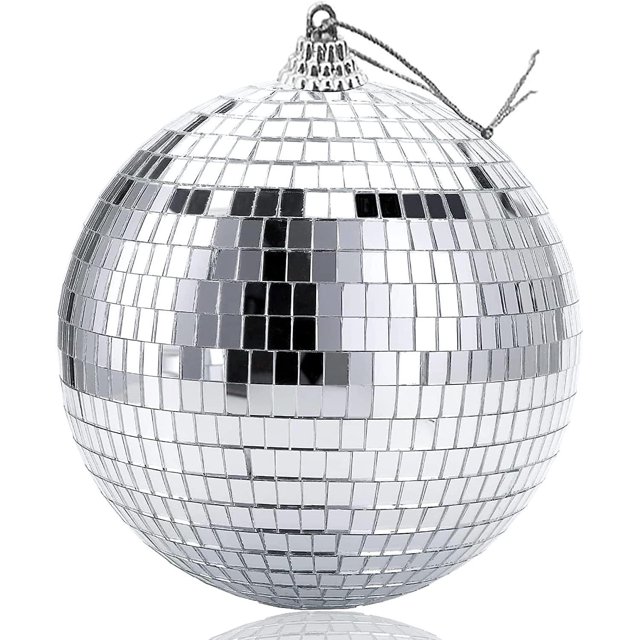 2024, Bola de Espejo, 2 Piezas de Bola de Discoteca, Bola de Discoteca Plateada, Bolas de Espejo Plateadas, Bolas de Discoteca con Espejo, Bola de Espejo Pequeña, Bola de Discoteca