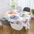 thumbnail image 5 of 60x90 Inch Tablecloth Polyester Square Tablecloth for Home Kitchen Dinner Decor Pumpkins with Spooky Text, 5 of 9