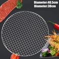 thumbnail image 4 of 38cm Round Barbecue Cross Wire Rack Multi-Purpose Stainless Steel Circle Net Mesh Grill Rack Carbon Baking Net Steaming Cooling Barbecue Racks (38cm/15inch), 4 of 9