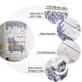 thumbnail image 4 of Lavender Shower Curtain Waterproof Polyester Fabric Shower Curtain Set Farm Lavender Floral Purple Truck Curtain Sets with Hooks for Bathroom Extra Long Size72x84 inch,Rustic Wood Boards, 4 of 5