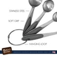 thumbnail image 5 of Baker's Secret Stainless Steel Stackable Measuring Spoons 2.56"x1.85"x2.36" Red, 5 of 7