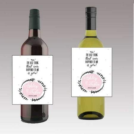 12 The Best Thing That Ever Happened To Me Is You Wine / Beer Bottle labels Easy to Use Self Stick (Best Way To Get Labels Off Bottles)
