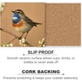 thumbnail image 6 of GZHJMY Square Drink Coasters 2 Pcs Bluethroat Bird Close Up Absorbent Ceramic Coffee Coasters for Drinks with Cork Base Housewarming Gift for Home Decor, 6 of 6