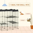 thumbnail image 6 of Pawhut Indoor and Outdoor Pet Playpen with Door, Ramp, and Accessories for Kittens, 6 of 9