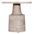 thumbnail image 2 of Benjara Side End Table, 18 Inch Round Top, Pedestal Base, Oak White Mango Wood, 2 of 5