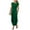 Green, variant on Womens Dresses Fashion Women Round-Neck Summer Solid Casual Short Sleeve Mid-Calf Dress clothes under $25.00
