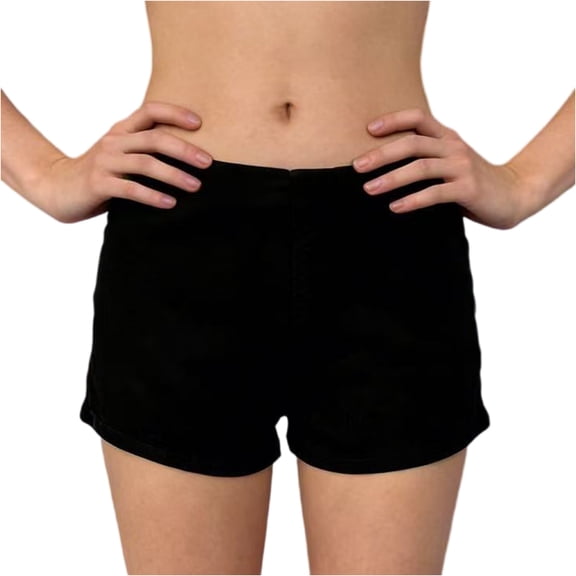 LWavelet Women's Solid Maroon High Waist Denim Shorts, Stretchy Slim Fit, Casual Summer & Clubwear Bottoms Black L