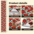 thumbnail image 5 of Peel and Stick Wallpaper 17.7in x 9.8ft Vibrant Red Bluebirds Floral Cream Contact Paper Vinyl Self-Adhesive Removable Wall Paper for Bedroom DIY Home Decor Renter Friendly, 5 of 8