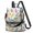 Dinosaur and Floral Off White Pattern-1, variant on Dinosaur and Floral Off White Pattern Fashion Backpack, Convertible Shoulder Bag with Side Bottle Pockets & Convertible Strap, Multi Pockets Gifts for Work Travel Shopping