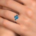 thumbnail image 4 of Gem Stone King 14K White Gold London Blue Topaz Engagement Ring for Women | 2.51 Cttw | Oval 9X7MM | Gemstone November Birthstone | Size 9, 4 of 6
