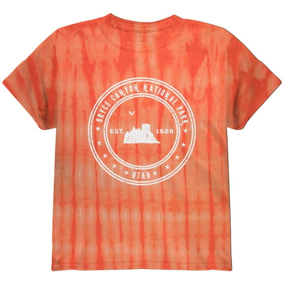 Bryce Canyon National Park Youth T Shirt Bamboo Orange Tie Dye YLG
