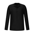 thumbnail image 2 of Lmnyox Men's Fashion Dressy Shirts Ribbed Stretchy Long Sleeve Collared Golf Shirt Casual Business Tops, 2 of 5