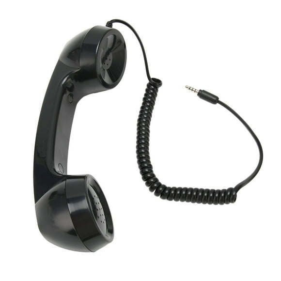 Combiné Téléphonique Rétro, Récepteur Téléphonique, Récepteur de Cellulaire Multifonction Résistant aux Radiations avec Prise Sonore 3,5 mm pour Téléphones Portables et Ordinateurs