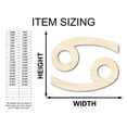 thumbnail image 2 of Unfinished Wood Cancer Sign Shape - Zodiac Craft - up to 46" 10" / 1/8", 2 of 5