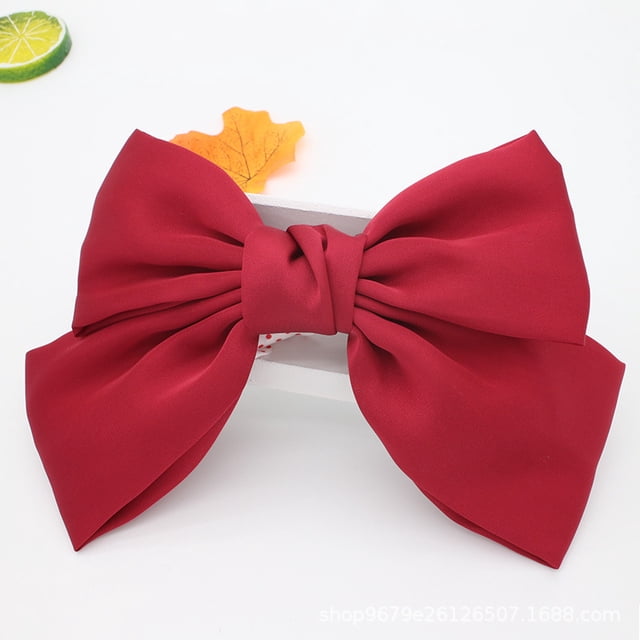 Paquete de 2 lazos para el cabello con lazo, pinzas para el cabello con lazo de cinta de satén grande, pasador con lazo para adultos, adolescentes, accesorios para el cabello para mujeres WD.WDQZL Hogar