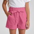 thumbnail image 2 of CONROSES Girls Shorts Bowknot Shorts for Girls Trendy Elastic Waist Soft Dailywear, Sizes 5-6 Years, 2 of 8