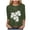 Army Green, variant on Womens 3/4 Sleeve St Patricks Day Shirts Irish Clover Graphic Tops Crewneck Fashion Tees Shirt (Red, XL)