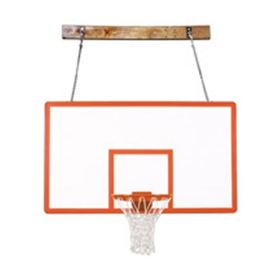 FoldaMount46 Performance Steel-Fiberglass Side Folding Wall Mounted Basketball System, Royal Blue